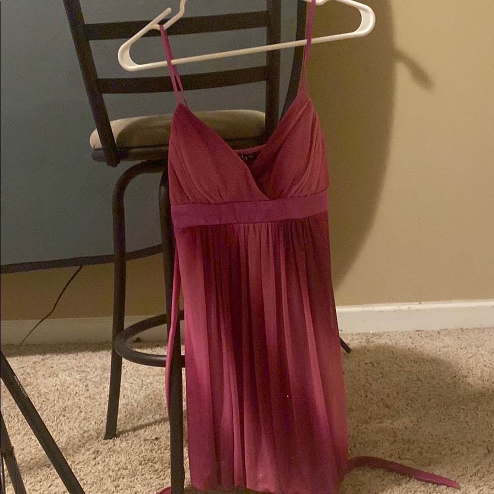Ruby Rox Magenta Pleated Dress